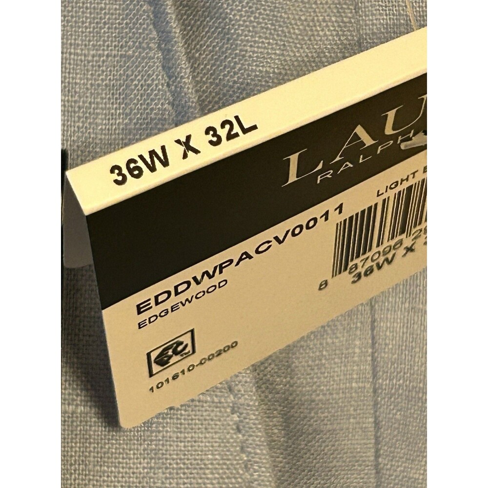 Mens RALPH LAUREN dress pants 36x32 Light Blue ULTRA FLEX Lightweight Preppy - Picture 5 of 16